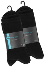 Load image into Gallery viewer, Mens Combed Cotton Crew Socks, Half Cushion Hell Support, 3 Pairs - cottonpremierr
