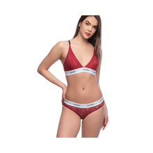 Load image into Gallery viewer, Women&#39;s Lace Lingerie Bra and Brief Underwear Set - cottonpremierr
